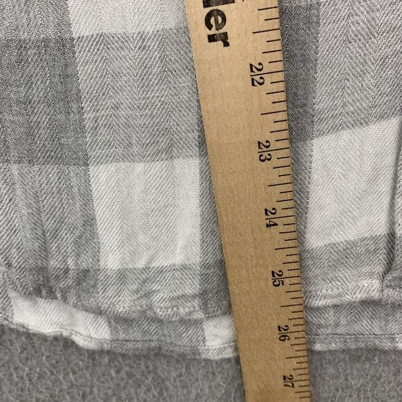 Rails Button Shirt Women XS Sleeveless Gray White Plaid Rayon Flannel Pockets - Picture 5 of 12